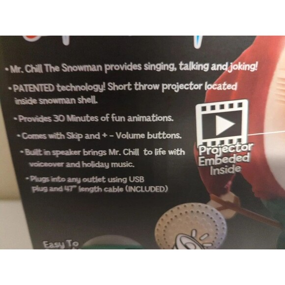 Animated Mr. Chill Singing Talking Joking Animated Snowman Christmas New - Picture 4 of 5